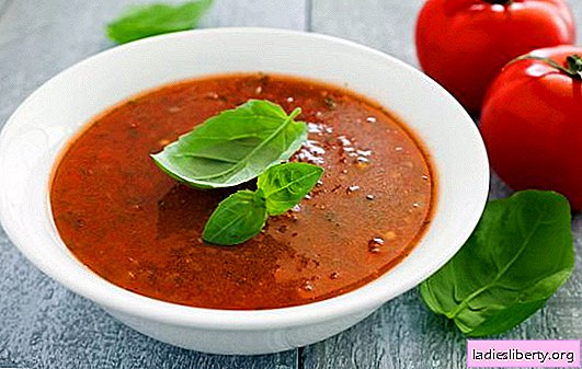 מחית מרק עגבניות היא מנה בריאה לקיצים חמים ולחורפים קרים. האפשרויות הטובות ביותר למרק רסק עגבניות חם וקר
