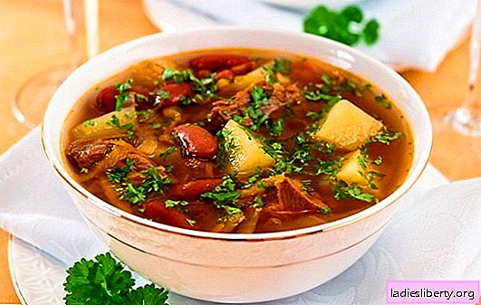 Soupe aux haricots et à la viande: comment cuisiner une délicieuse soupe aux haricots? Soupe simple aux haricots et à la viande