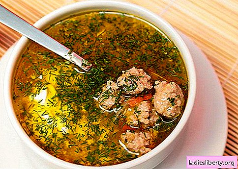 ミートボールスープ-最高のレシピ。おいしいミートボールスープを正しく調理する方法。
