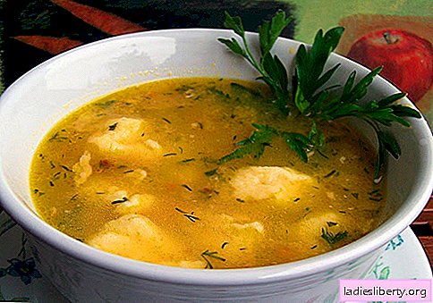Soup with dumplings - proven recipes. How to properly and tasty cook soup with pies.