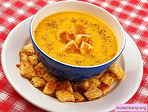 Sup dengan croutons - resipi terbaik. Bagaimana dengan sup masak dengan lazat dan crouton.