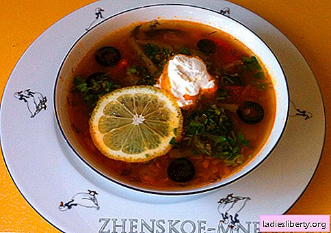 Équipe de soupe solyanka - recette avec des photos et une description étape par étape