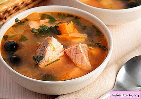 Bucklige Suppen - bewährte Rezepte. Wie man richtig und lecker Suppe aus rosa Lachs kocht.