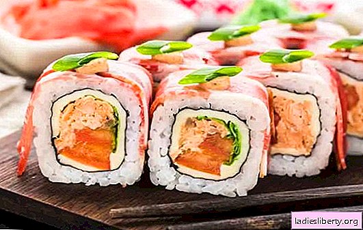 Sushi thuis: stap voor stap recepten en trucs. Hoe rijst thuis te koken, sushi te vullen en te draaien
