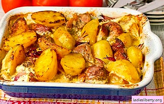 Home-made pork with potatoes is very simple. Home-baked, stewed and fried pork and potato dishes