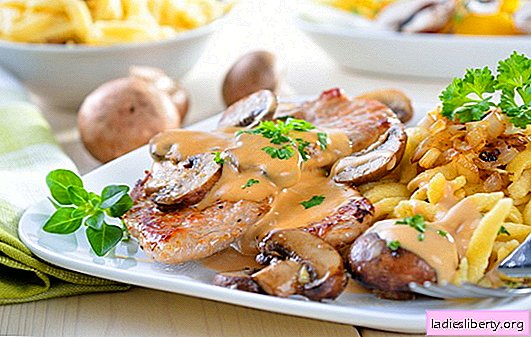 Porc aux pommes de terre et aux champignons: frits, cuits au four, cuits. Variantes intéressantes de la cuisson des pommes de terre avec du porc et des champignons