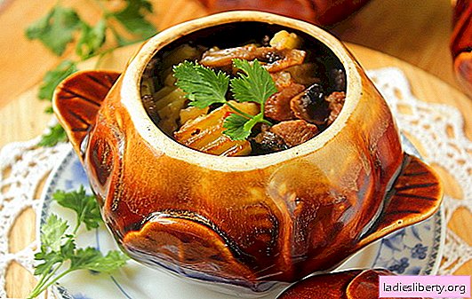 Pork and potatoes in pots - meat and side dish in one dish! Pork and potato recipes in pots with different additions