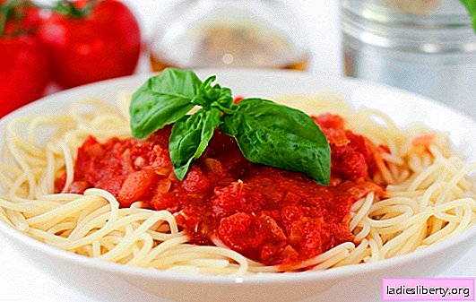 Spaghetti Tomatensauce ist der beste Weg, um ein einfaches Gericht zu diversifizieren. Eine Auswahl der besten Rezepte für Tomatensauce für Spaghetti