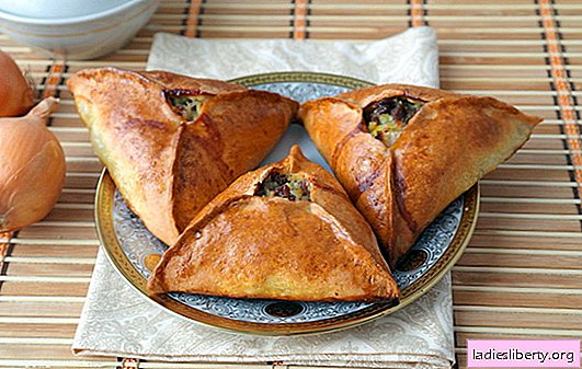 Triangles with meat and potatoes - Tatar Echpochmaks or Samsa? Recipes triangles with meat and potatoes from different dough