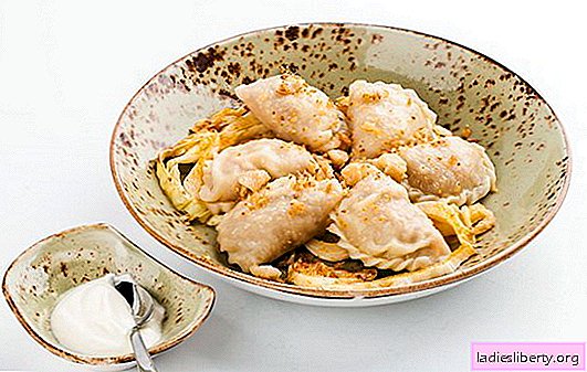 Dumplings met kool - een voordelig gerecht! Verschillende recepten voor knoedels met kool en aardappelen, reuzel, champignons, vlees, lever
