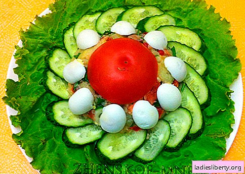 Salade hongroise au jambon "Caille" - une recette avec des photos et une description étape par étape