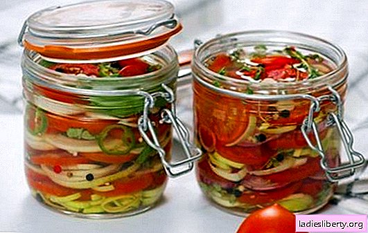 Heerlijke salades voor de winter van tomaten: vitamines in banken voor het hele gezin. De beste recepten van heerlijke salades voor de winter van tomaten