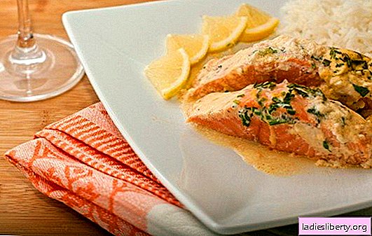 Delicious trout in cream: tender, juicy, tasty. Simple and delicious trout recipes in cream and all kinds of sauces