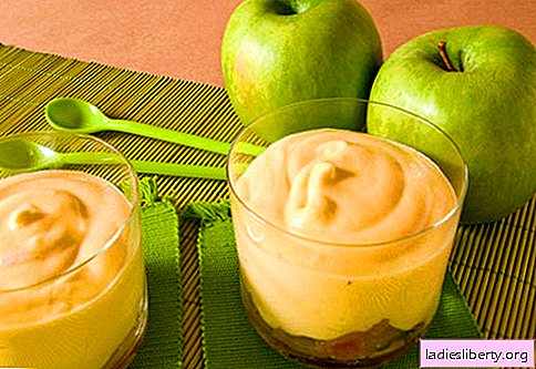 Јабучни моуссе - најбољи рецепти. Како правилно и укусно припремити пире од јабука.