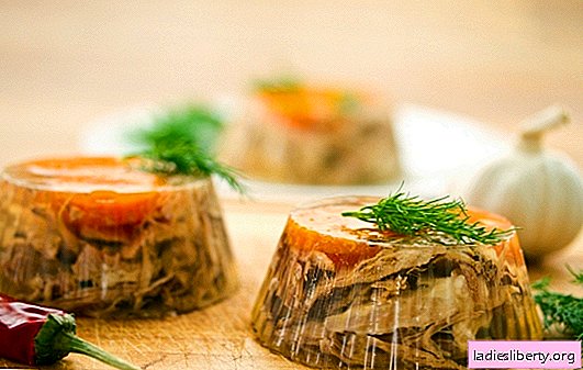 Zselélt sertés nyelv - asztaldísz! Különböző sertéshús aszfalt receptek: gombával, zöldséggel, tojással