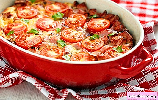 Cazuela con tomates - verano brillante en su mesa. ¿Qué verduras y salsas se usan para guisar con tomates?